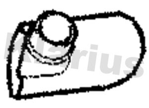 Правий глушник задньої частини Porsche 911 (996) 99611105402 28943665 3.4L 221кВт 1999.