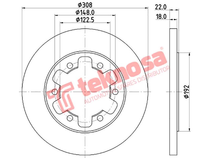 TEKNOSA TBD8621-D - Brake Disc