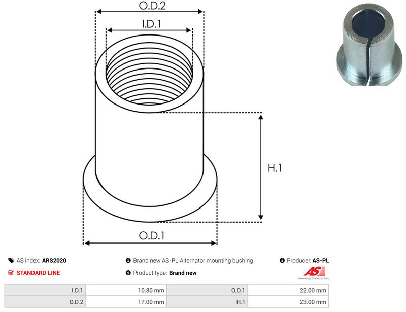 AS-PL ARS2020 Repair Set, alternator