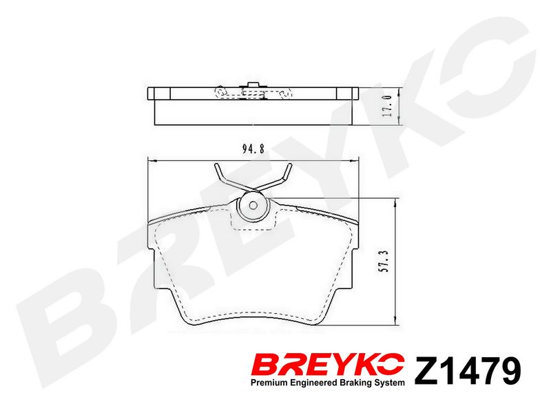 DAVID VASCO Z1479 Brake Pad Set, disc brake