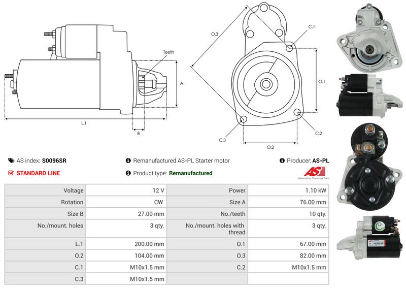 AS-PL S0096SR Starter