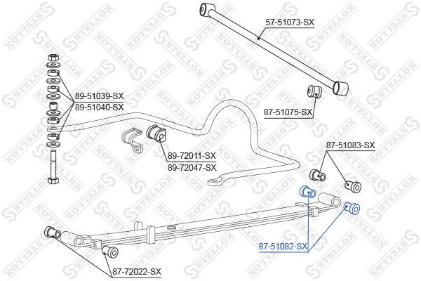 STELLOX 87-51082-SX Mounting, control/trailing arm