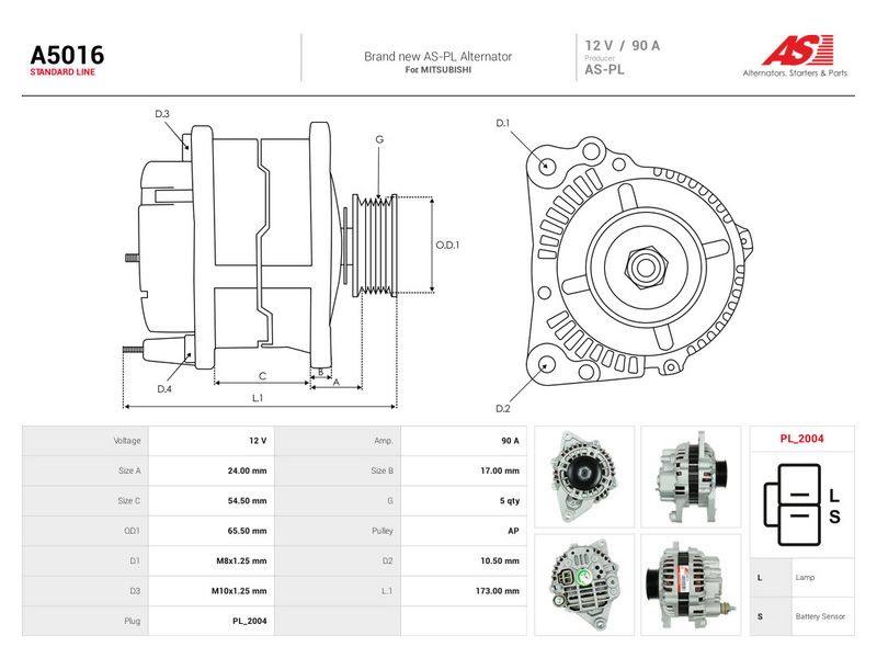 Generaator, AS-PL A5016