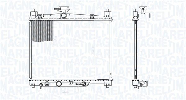 Радіатор, система охолодження двигуна, Magneti Marelli 350213176300