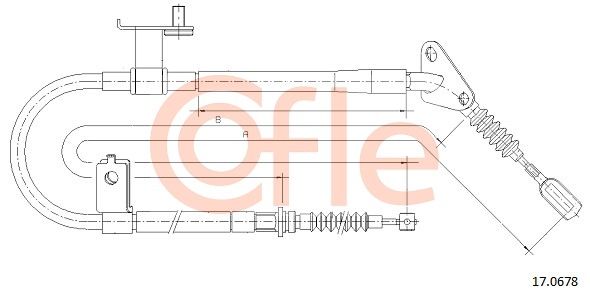 Тросовий привод, стоянкове гальмо, Cofle 17.0678