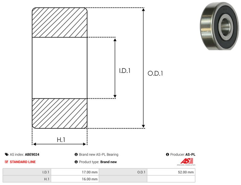 AS-PL ABE9024 Bearing