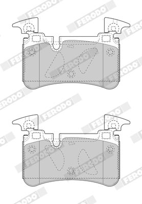 Комплект гальмівних накладок, дискове гальмо, Ferodo FDB4714