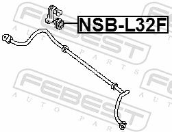 FEBEST NSB-L32F Mounting, stabiliser bar