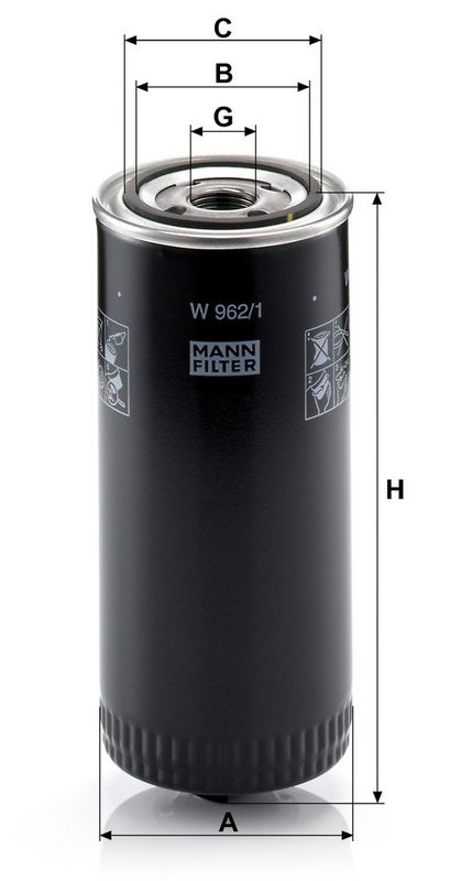 Filter, tööhüdraulika, MANN-FILTER W 962, 1