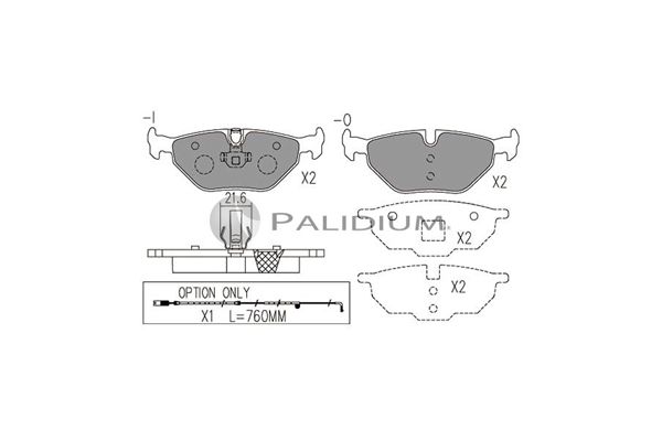 ASHUKI by Palidium fékbetétkészlet, tárcsafék P1-1037