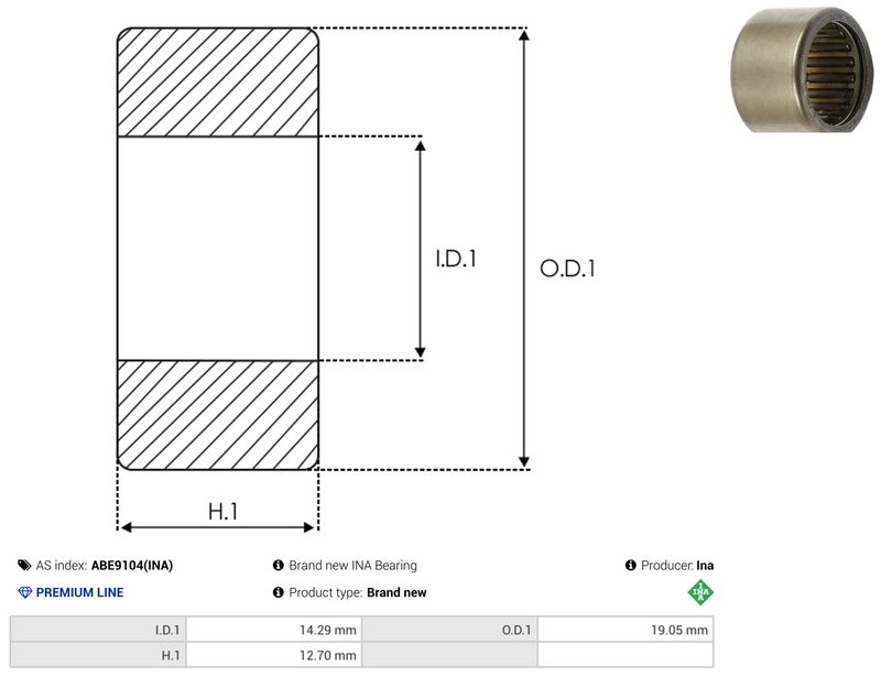 AS-PL ABE9104(INA) Bearing