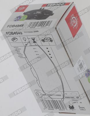 FERODO FDB4949 Brake Pad Set, disc brake