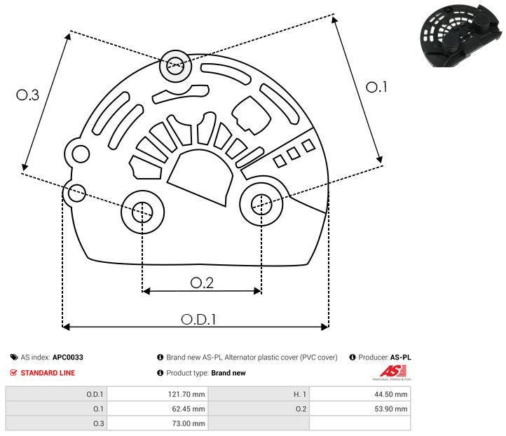 Kaitsekate, generaator, AS-PL APC0033