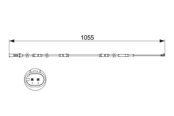 Конт. попер. сигналу, знос гальм. накл., BMW 5 (F07) 09-17, Bosch 1987473508