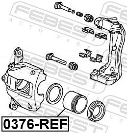 Поршень, гальмівний супорт, Febest 0376-REF