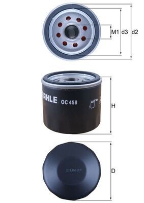 MAHLE Filtre à huile OC 458