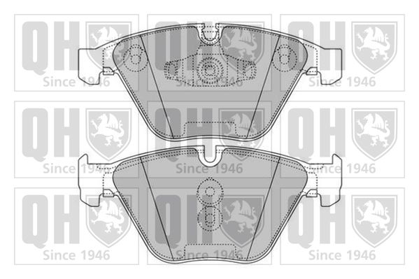 Комплект гальмівних накладок, дискове гальмо, Quinton Hazell BP1605