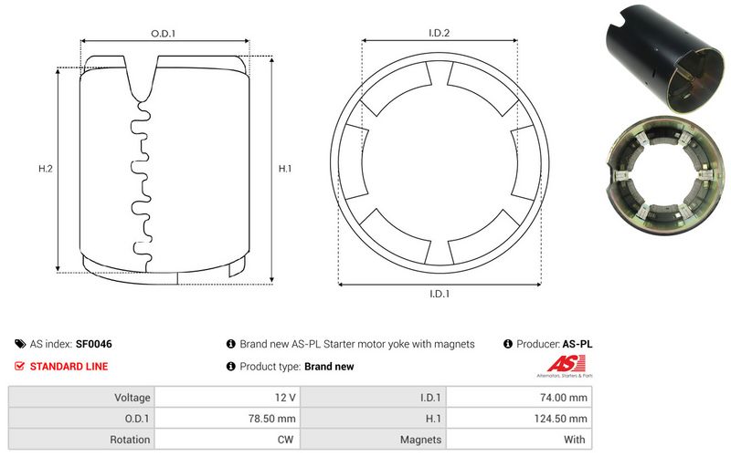AS-PL SF0046 Field Winding, starter