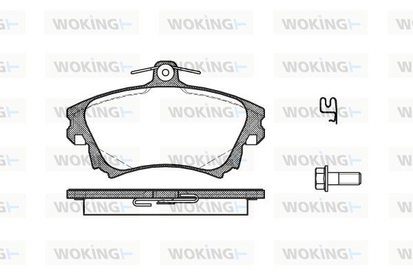 Комплект гальмівних накладок, дискове гальмо, Woking P6083.02