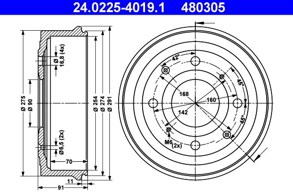 ATE Remtrommel 24.0225-4019.1