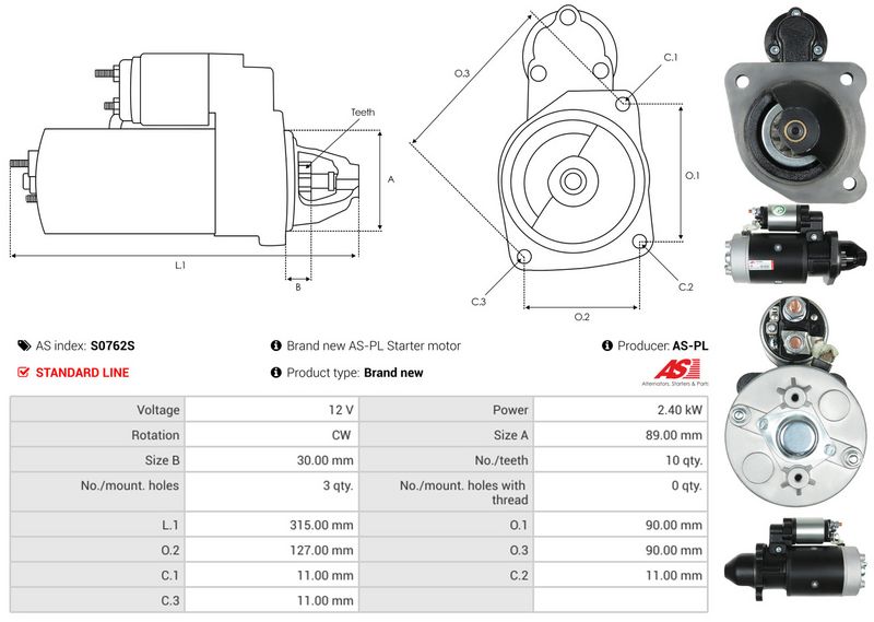AS-PL S0762S Starter