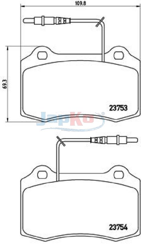 JAPKO 500651 Brake Pad Set, disc brake