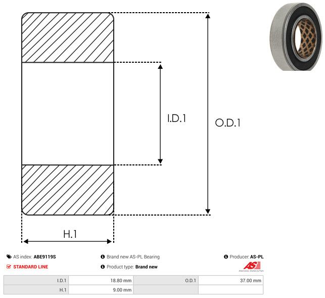 AS-PL ABE9119S Bearing