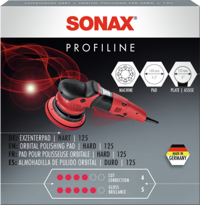 Disc suport polizor SONAX PROFILINE Orbital Polishing Pad hard 125…