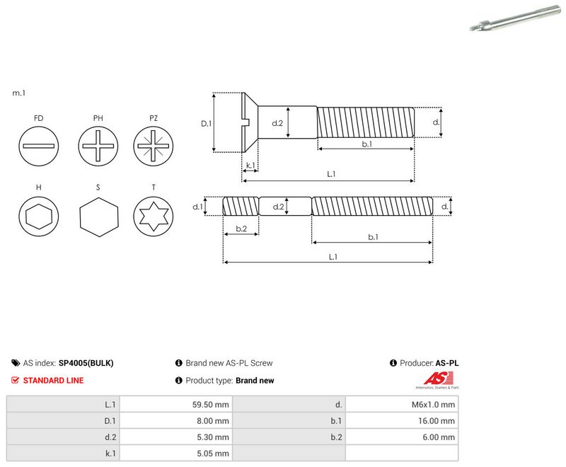 AS-PL SP4005(BULK) Repair Set, alternator
