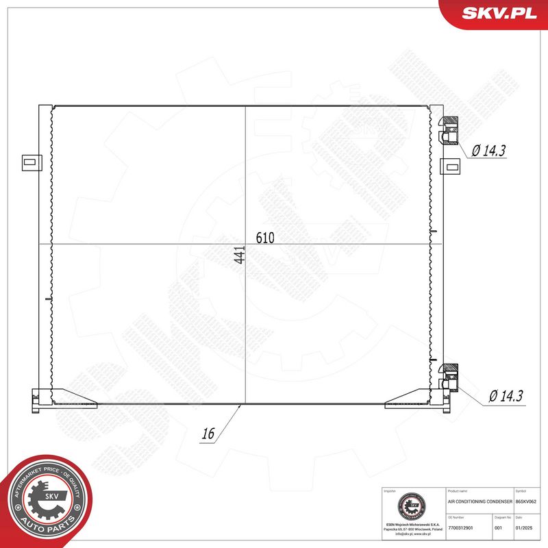 Kondensaator, kliimaseade, ESEN SKV 86SKV062