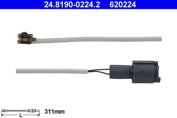 Конт. попер. сигналу, знос гальм. накл., Ate 24.8190-0224.2