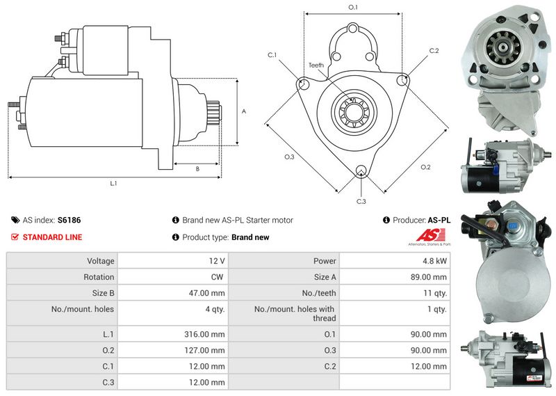 AS-PL S6186 Starter