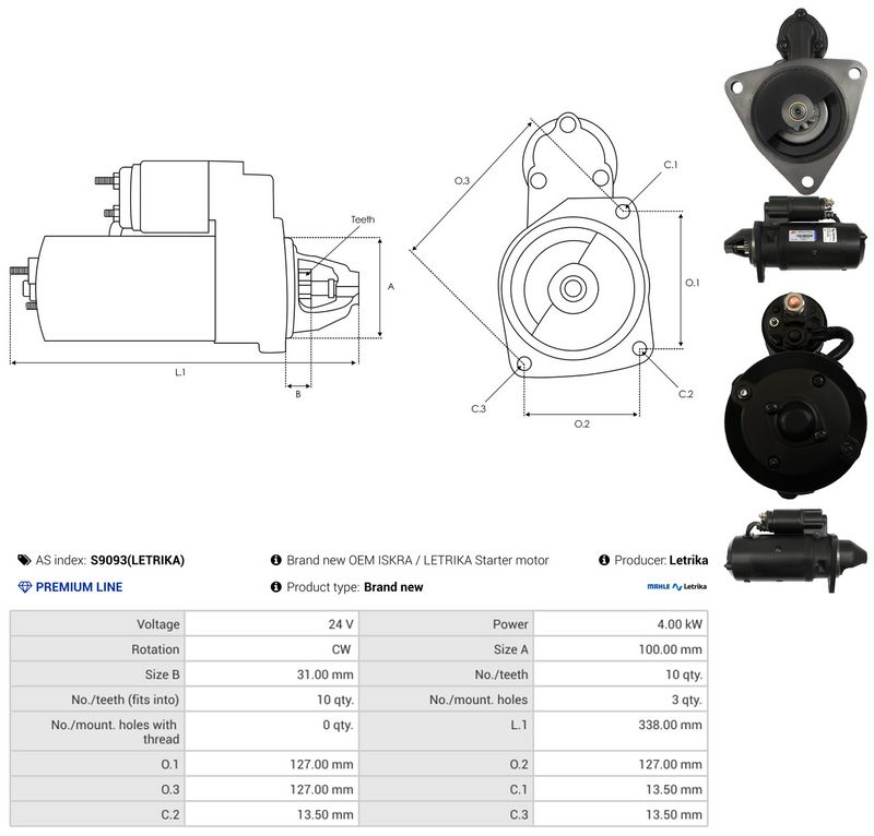 AS-PL S9093(LETRIKA) Starter