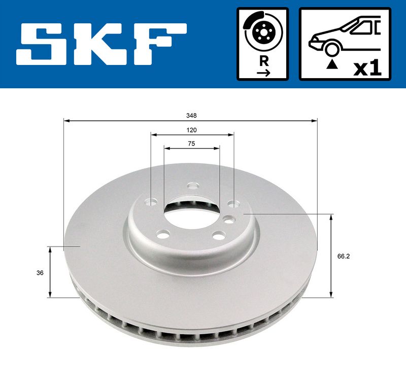 SKF VKBD80484V1 Brake Disc