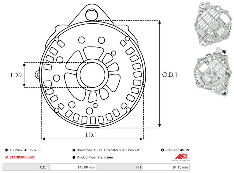 AS-PL ABR5023S Protective Cap, alternator
