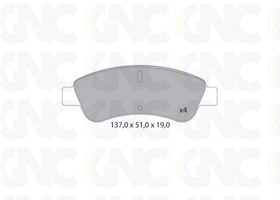 1-GNC P1101 - Brake Pad Set, disc brake