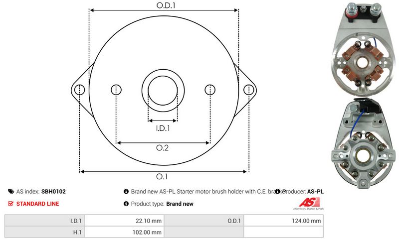AS-PL SBH0102 Starter Lid, carburettor