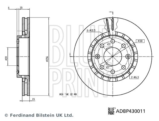 Гальмівний диск, Blue Print ADBP430011