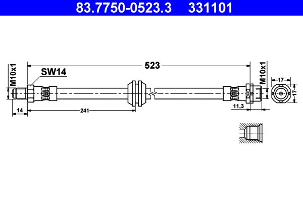 Furtun frana 83.7750-0523.3 ATE