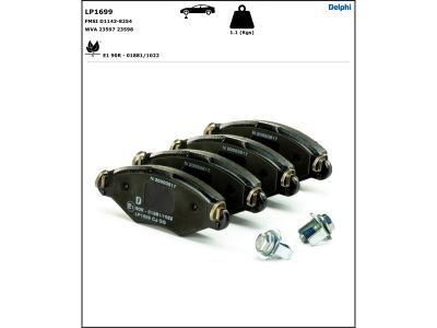 DELPHI LP1699 Brake Pad Set, disc brake