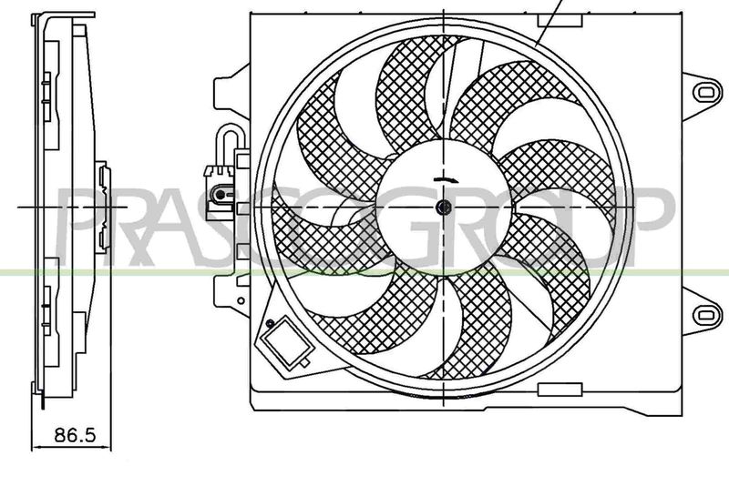 PRASCO ventilátor, motorhűtés FT124F001