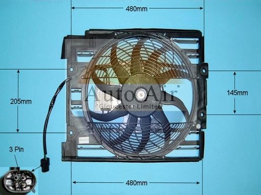 Auto Air Gloucester 05-1110 Electric Motor, radiator fan