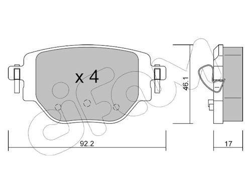 Set placute frana,frana disc 822-1246-0 CIFAM