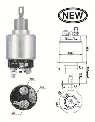 Product Ievilcējrelejs, Starteris MAGNETI MARELLI 940113050557 Image