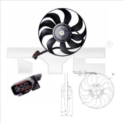 TYC ventilátor, motorhűtés 837-0022