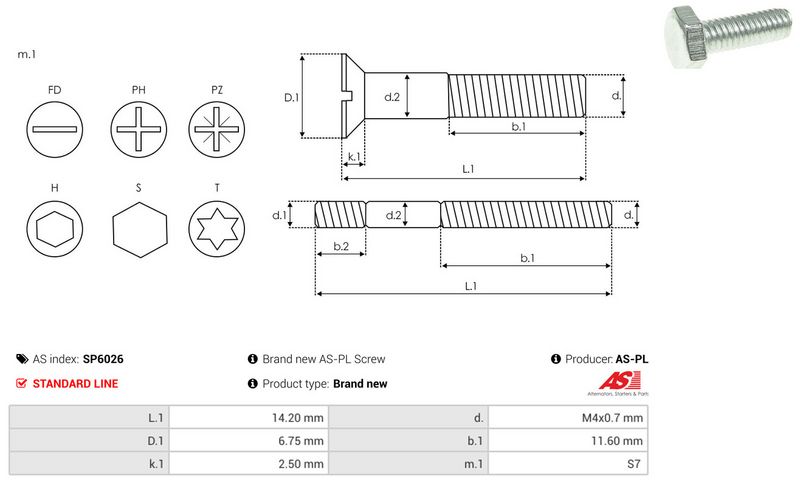 AS-PL SP6026 Repair Set, alternator