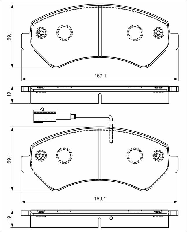Set placute frana,frana disc 0 986 495 095 BOSCH