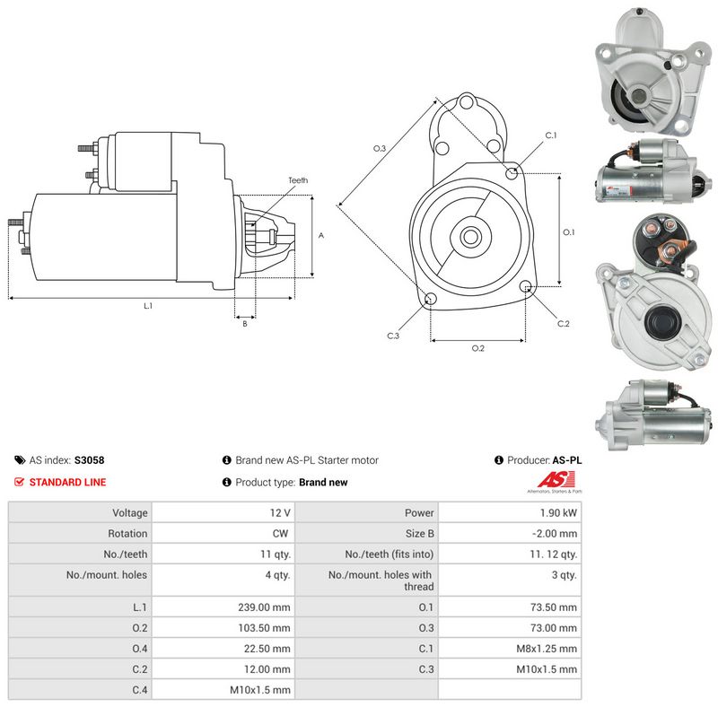 Starter, AS-PL S3058