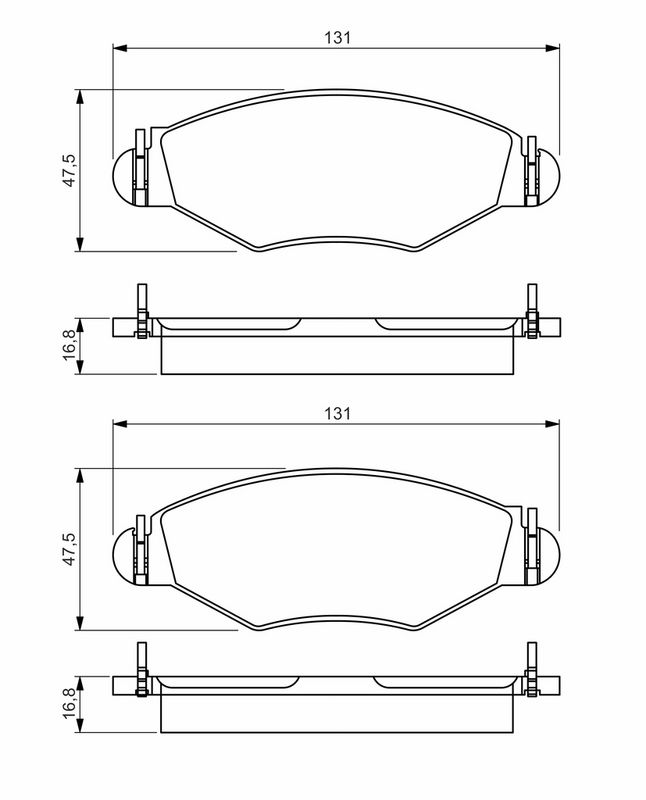 Set placute frana,frana disc 0 986 495 244 BOSCH