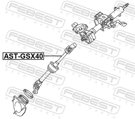 FEBEST AST-GSX40 Steering Shaft